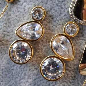 Pendientes Tres cristales