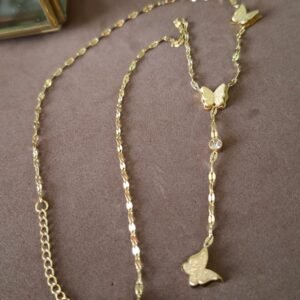 Collar de acero inoxidable Mariposas