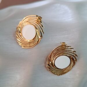 Pendientes Ola con perla