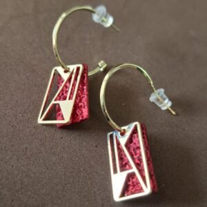 Pendientes Acrílico rojo
