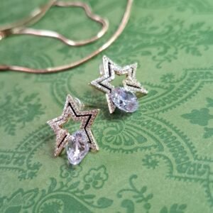 Pendientes Estrella con grande cristal