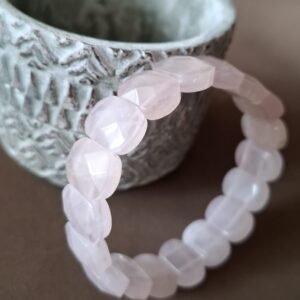 Pulsera de piedra natural Cuarzo rosa