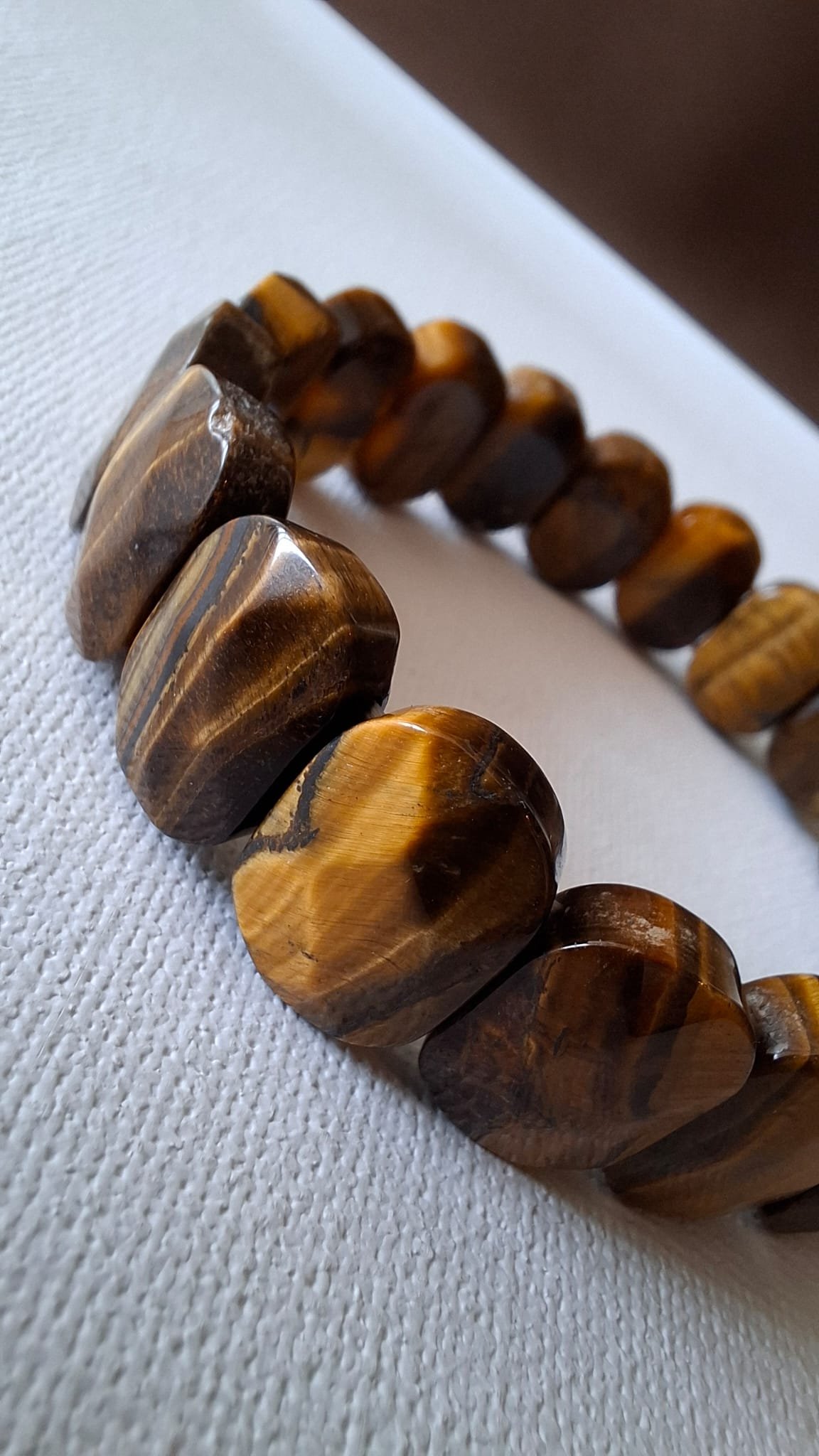 Pulsera de piedra natural grande Ojo de tigre - Imagen 2