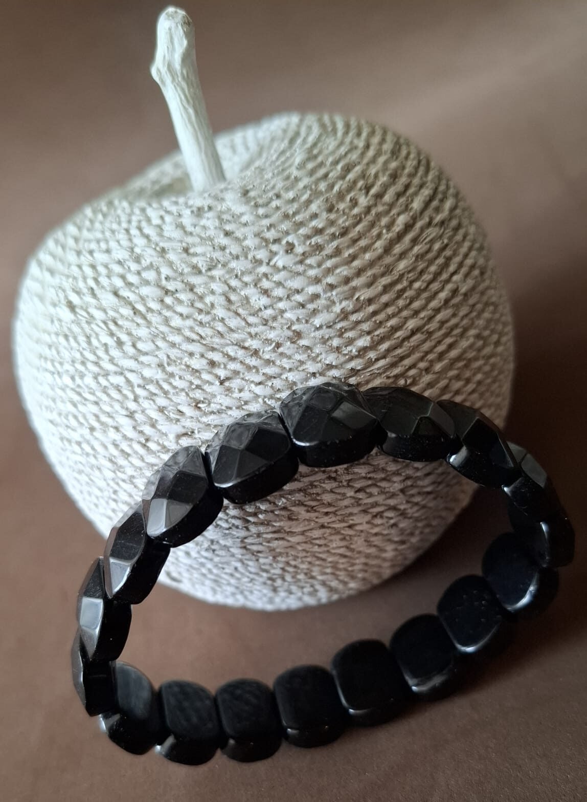 Pulsera de piedra natural Ágata negra