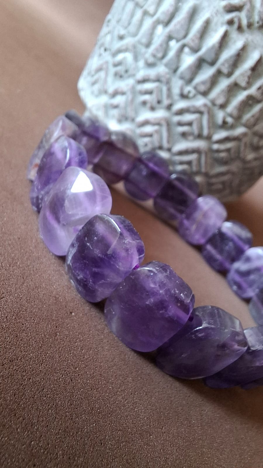 Pulsera de piedra natural grande Amatista - Imagen 3