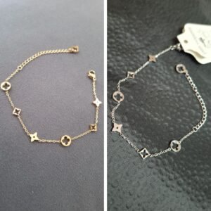 Pulsera trébol fino en dos colores